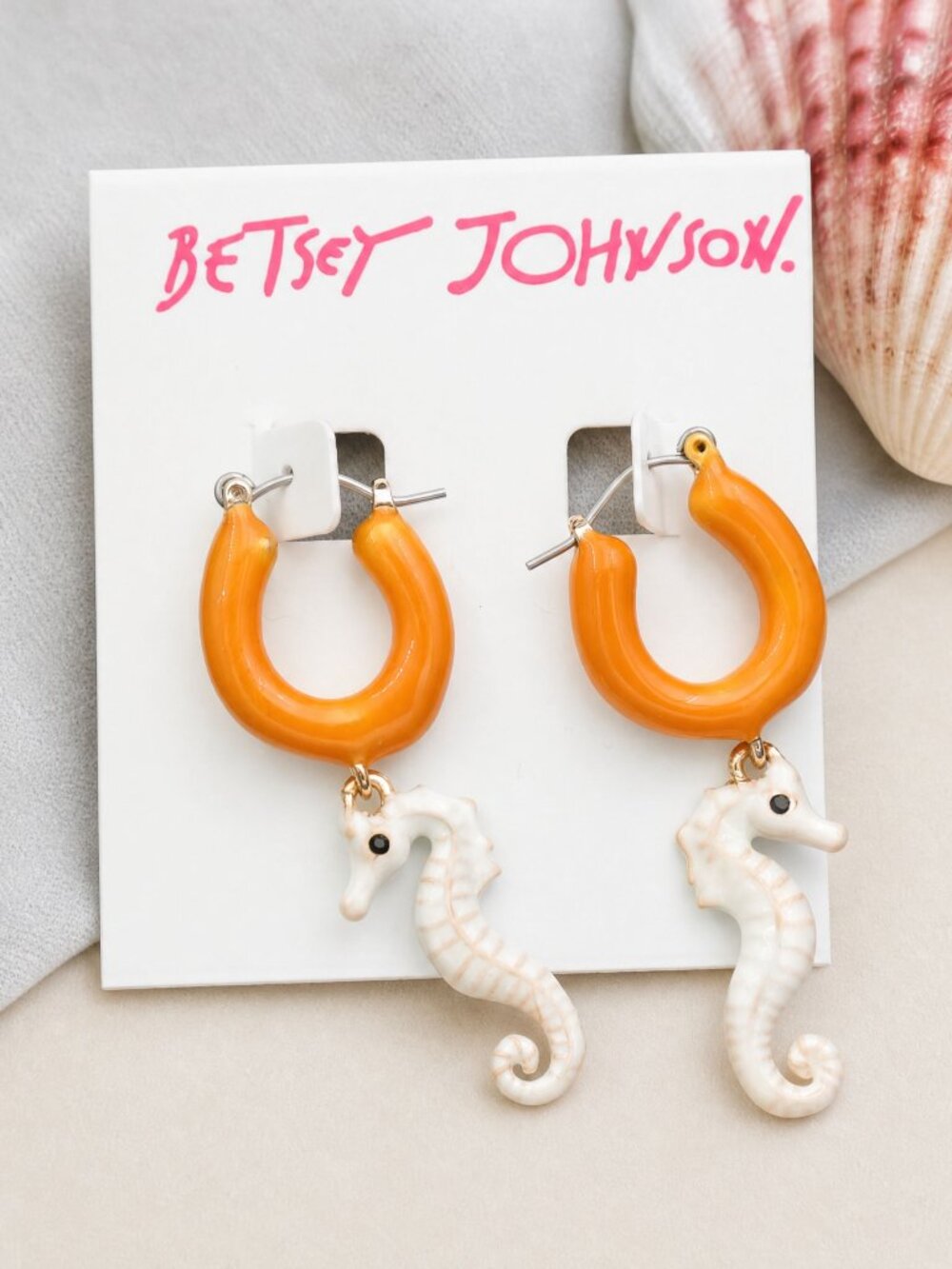Betsey Johnson Seahorse Drop Earrings